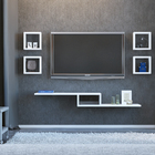 Rack Suspenso Para Quarto Sala 4 Nichos Em Mdf Branco