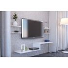 Rack Suspenso Para Quarto Sala 4 Nichos Peças Em Mdf Branco