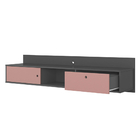 Rack Suspenso Para Tv 48 Polegadas Renna Grafito/rose Ac