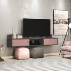 Rack Suspenso Para Tv 48 Polegadas Renna Grafito/rose Ac