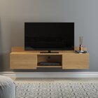 Rack Suspenso Para Tv 50' 136 Cm 2 Gavetas Mdp Carvalho Dakar