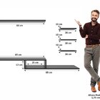 Rack Suspenso Para Tv Até 42 Polegadas Com 4 Prateleiras Espr