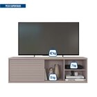 Rack Suspenso Para Tv Até 55 Polegadas 136cm Em Bp Porta Pier