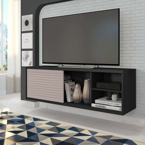 Rack Suspenso Para Tv Até 55 Polegadas 136cm Em Bp Porta Pier