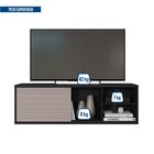 Rack Suspenso Para Tv Até 55 Polegadas 136cm Em Bp Porta Pier