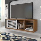 Rack Suspenso Para Tv Até 55 Polegadas 136cm Em Bp Porta Ripa