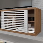 Rack Suspenso Para Tv Até 55 Polegadas 136cm Em Bp Porta Ripa