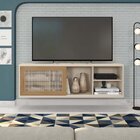 Rack Suspenso Para Tv Até 55 Polegadas 136cm Em Bp Porta Tela