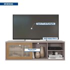 Rack Suspenso Para Tv Até 55 Polegadas 136cm Em Bp Porta Tela