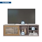 Rack Suspenso Para Tv Até 55 Polegadas 136cm Em Bp Porta Tela