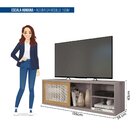 Rack Suspenso Para Tv Até 55 Polegadas 136cm Em Bp Porta Tela