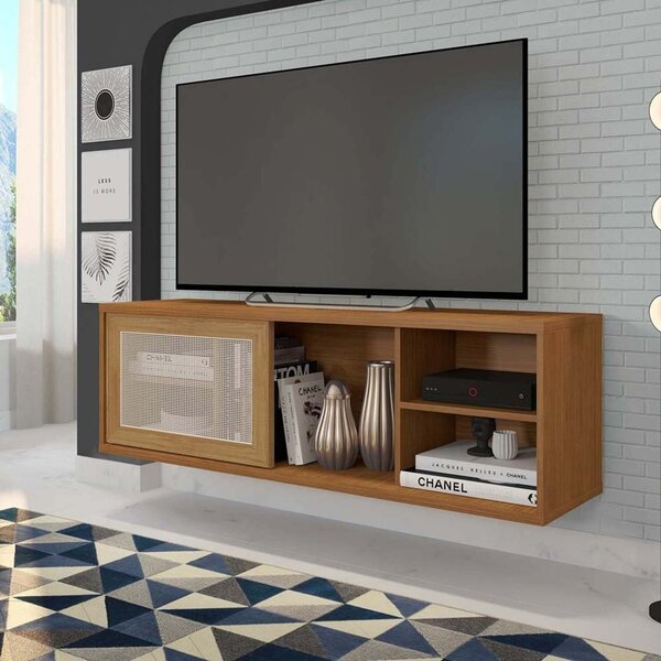 Rack Suspenso Para Tv Até 55 Polegadas 136cm Em Bp Porta Tela