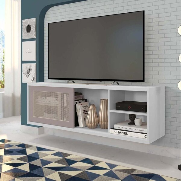 Rack Suspenso Para Tv Até 55 Polegadas 136cm Em Bp Porta Tela