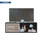 Rack Suspenso Para Tv Até 55 Polegadas 136cm Em Bp Porta Tela