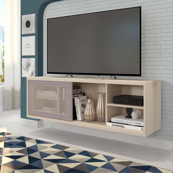 Rack Suspenso Para Tv Até 55 Polegadas 136cm Em Bp Porta Tela