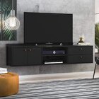 Rack Suspenso Para Tv Até 55 Polegadas 2 Portas 2 Gavetas Tor