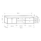 Rack Suspenso Para Tv Até 55 Polegadas 2 Portas 2 Gavetas Tor