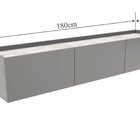 Rack Suspenso Para Tv Até 55 Polegadas Marmorizado 3 Portas D