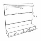 Rack Suspenso Para Tv Até 58 Polegadas 1 Porta 135cm Porto Es