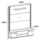 Rack Suspenso Para Tv Até 60 Polegadas 180cm 2 Portas 1 Gavet
