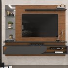 Rack Suspenso Para Tv Até 60 Polegadas 1 Porta 2 Prateleiras