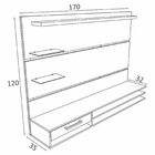 Rack Suspenso Para Tv Até 65 Polegadas 1 Gaveta 2 Nichos 170c