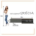 Rack Suspenso Para Tv Até 70 Polegadas 2 Portas Grécia 180cm