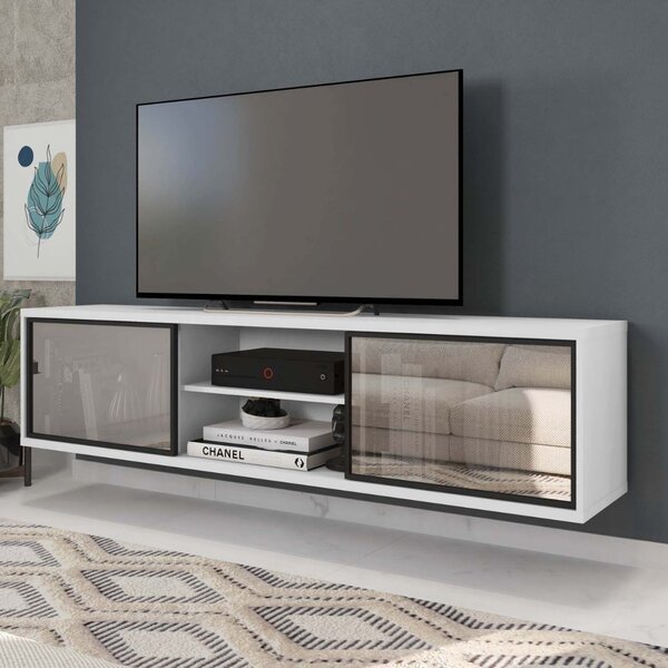 Rack Suspenso Para Tv Até 72 Polegadas 180cm 2 Portas Reflect