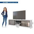 Rack Suspenso Para Tv Até 72 Polegadas 180cm 2 Portas Reflect