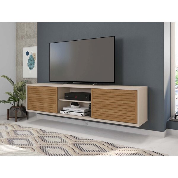 Rack Suspenso Para Tv Até 72 Polegadas 180cm Em Bp Porta Pier