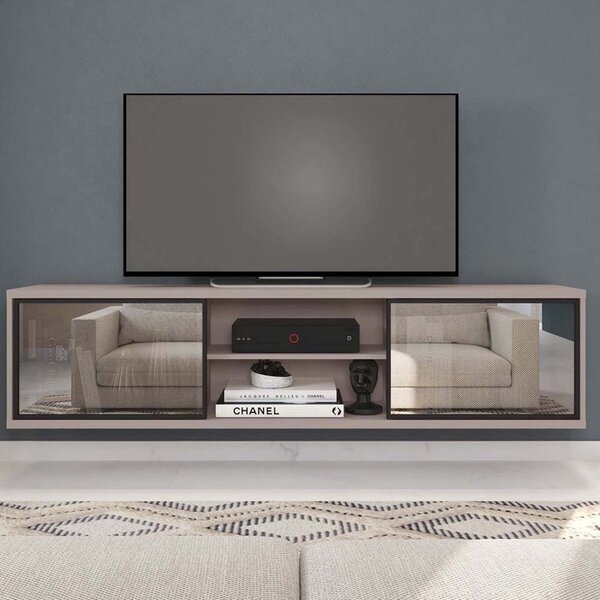 Rack Suspenso Para Tv Até 72 Polegadas 180cm Em Bp Porta Refl