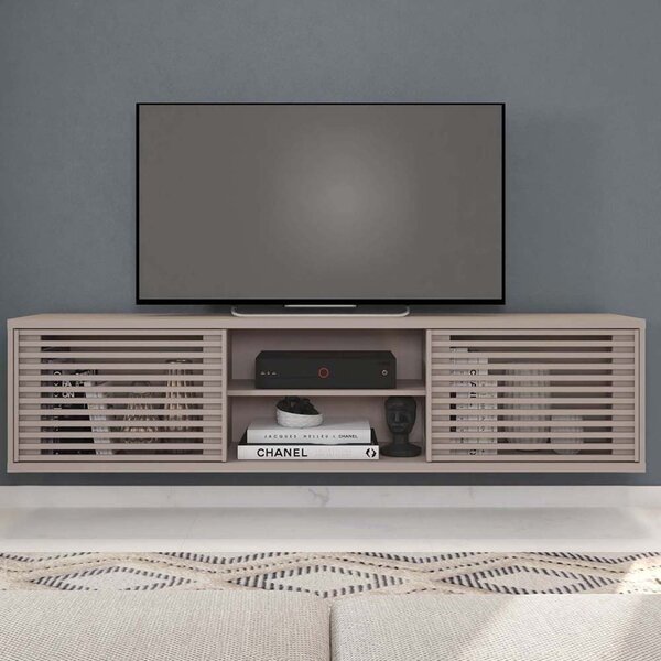 Rack Suspenso Para Tv Até 72 Polegadas 180cm Em Bp Porta Ripa