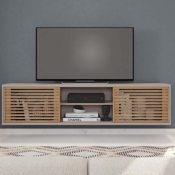 Rack Suspenso Para Tv Até 72 Polegadas 180cm Em Bp Porta Ripa