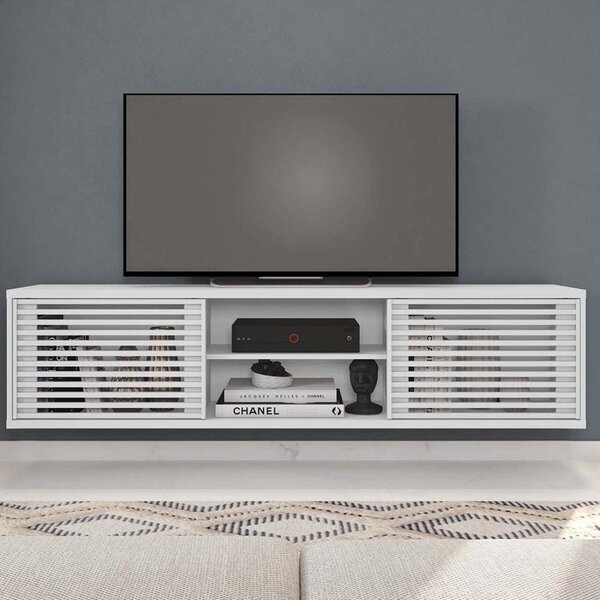 Rack Suspenso Para Tv Até 72 Polegadas 180cm Em Bp Porta Ripa