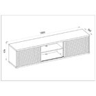 Rack Suspenso Para Tv Até 72 Polegadas 180cm Em Bp Porta Tela