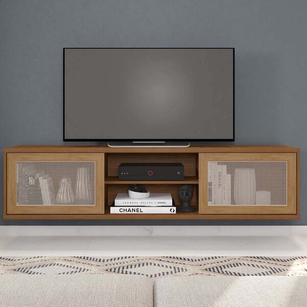 Rack Suspenso Para Tv Até 72 Polegadas 180cm Em Bp Porta Tela