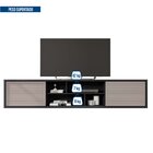 Rack Suspenso Para Tv Até 75 Polegadas 220cm Em Bp Porta Pier