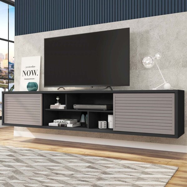 Rack Suspenso Para Tv Até 75 Polegadas 220cm Em Bp Porta Pier