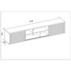 Rack Suspenso Para Tv Até 75 Polegadas 220cm Em Bp Porta Pier