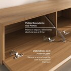 Rack Suspenso Para Tv Até 75 Polegadas Portas Ripadas 210cm A