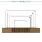 Rack Suspenso Para Tv Até 75 Polegadas Portas Ripadas 210cm A