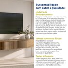 Rack Suspenso Para Tv Até 75 Polegadas Portas Ripadas 210cm A