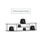 Rack Suspenso Para Tv Curvo Até 75 Polegadas Algarve Cinamomo