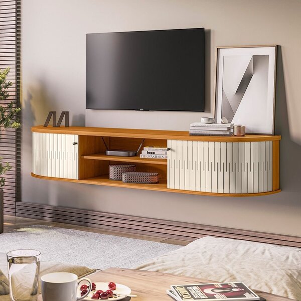 Rack Suspenso Para Tv Curvo Até 75 Polegadas Algarve Cinamomo