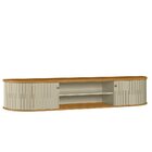 Rack Suspenso Para Tv Curvo Até 75 Polegadas Algarve Cumaru/o