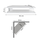 Rack Suspenso Para Tv De Até 50” Aparador Bancada Estante De