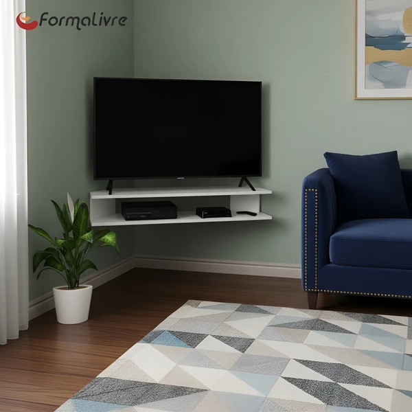 Rack Suspenso Para Tv De Até 50” Aparador Bancada Estante De