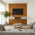 Rack Suspenso Para Tv Santorini Com Nichos Organizadores Off