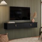 Rack Suspenso Para Tvs Até 50 Polegagas Preto