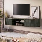 Rack Suspenso Para Tvs Até 75 Polegadas Algarve Jade/oliva